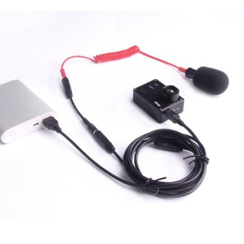Mini USB 3.5mm External Microphone And Charging Cable For GITUP GIT2/GIT2P 1