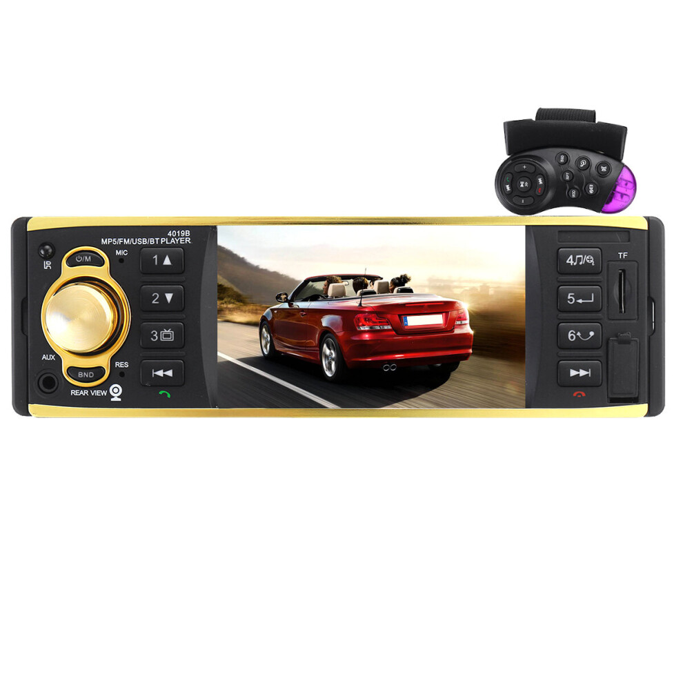 4019B 4.1 Inch 1Din Wince Car Radio Stereo Auto Mp5 Player Bluetooth Fm Aux Usb Radio Support Wheel Control 12V Gold/Black 9402929963885