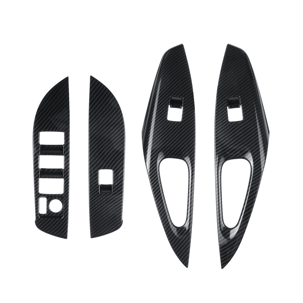 4Pcs Car Carbon Fiber Window Lift Switch Panel Trims For Toyota Corolla 2019-2020 5905920816036