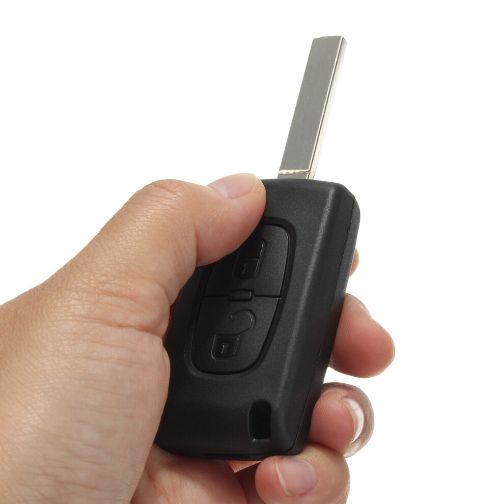 2 Buttons Key Case Fob 433Mhz Id46 Chip Va2 Blade For Citroen C2 Peuge0t 207 407 190268441162