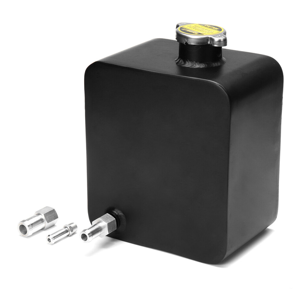 Universal Polished 2.5L Aluminum Water Coolant Radiator Overflow Recovery Tank 304692444631