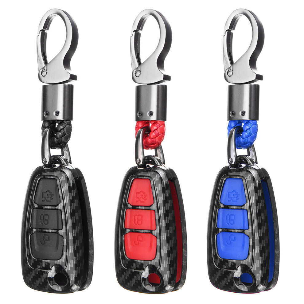 Carbon Fiber Remote Key Fob Shell Cover Kit For Ford Ranger C-Max Focus Galaxy 6900039108439