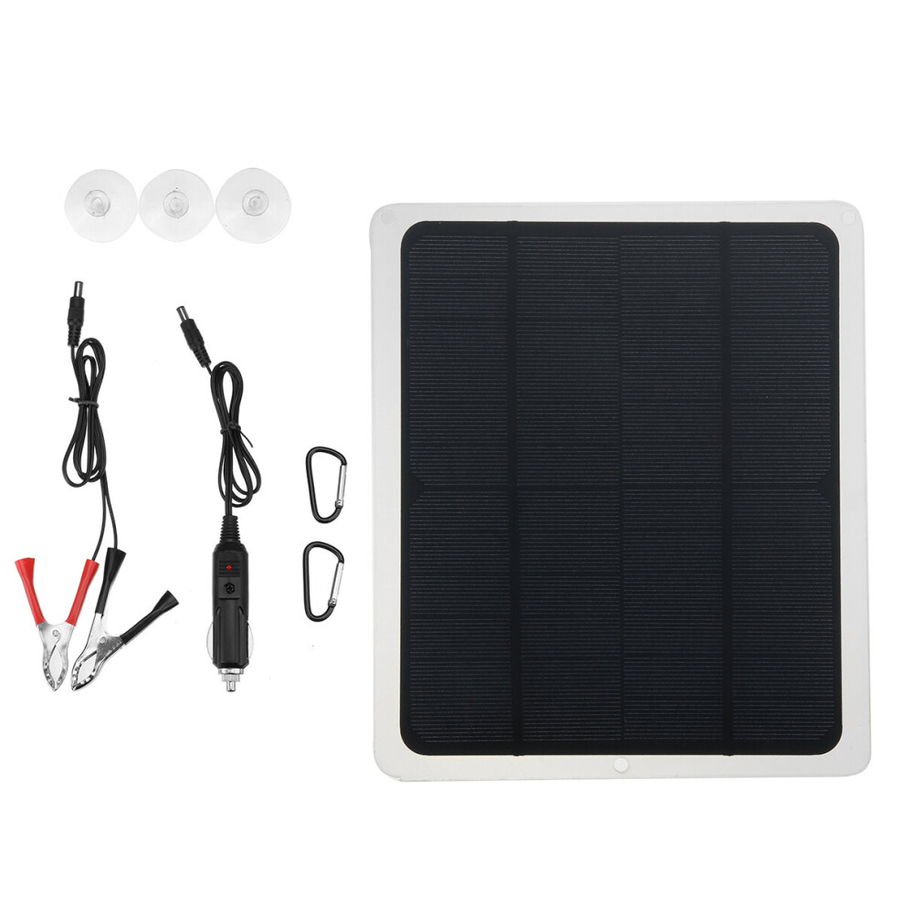 18V Solar Panel Car Battery Maintainer Charger For Vehicle Boat Motorcycle 608307165097