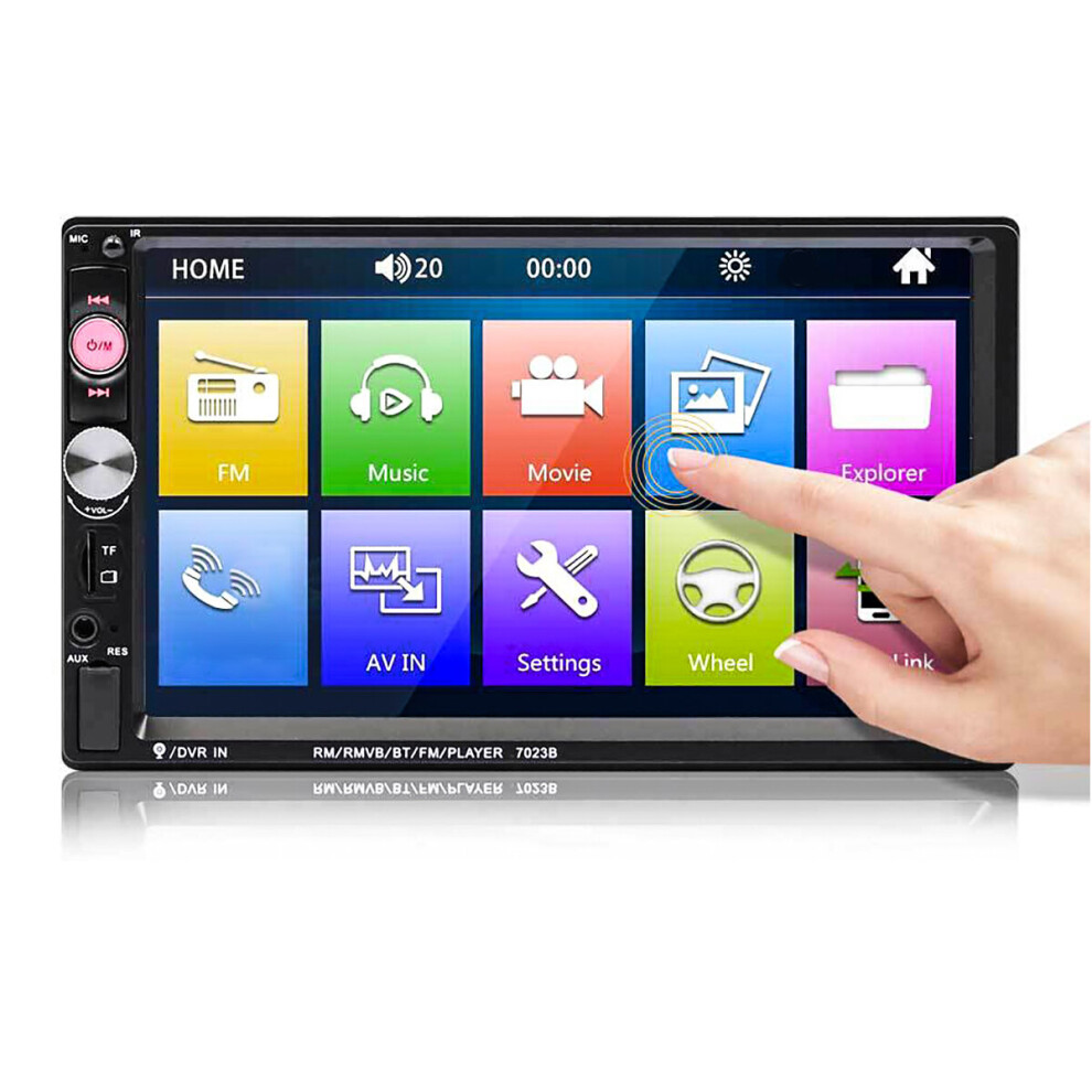 7023B 7 Inch 2Din Wince Car Stereo Radio Auto Mp5 Player Hd Bluetooth Hands-Free Touch Screen Fm Aux Usb Support Reversing Image 664248601469