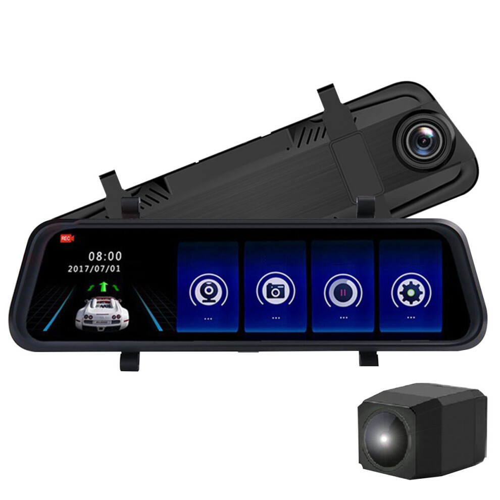 1080P Full Touch Car Dvr Night Vision Parking Monitor Dual Lens 170 Degree Wide With Rear Camera 702248554061