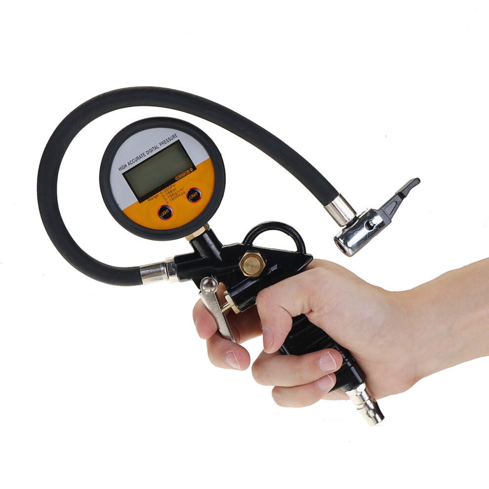 Car Auto Digital Tire Pressure Gauge Meter Car Tyre Inflator Tool 220Psi 611393358670
