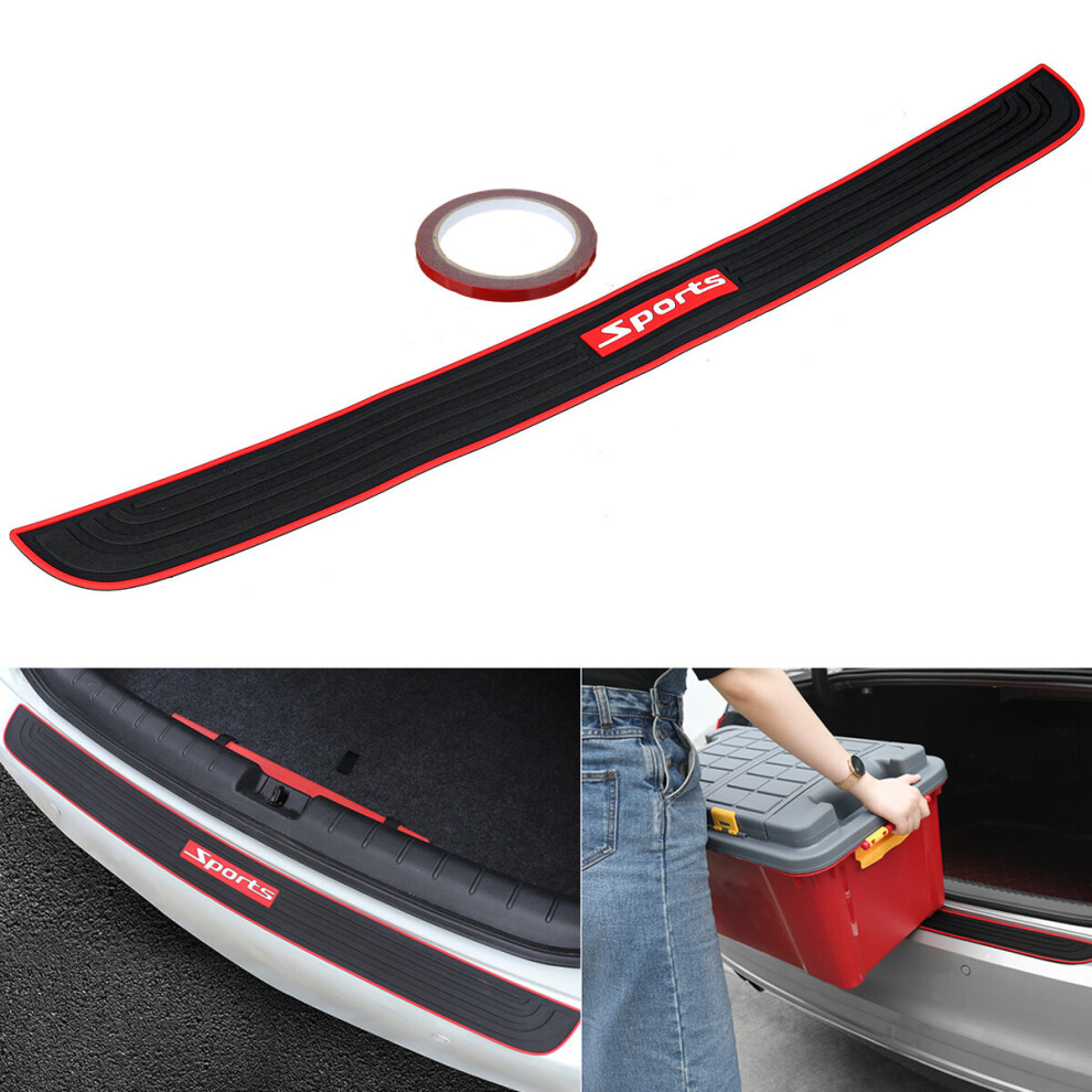 Car Rear Trunk Sill Bumper Guard Protector Rubber Pad Cover Strip 728620025943