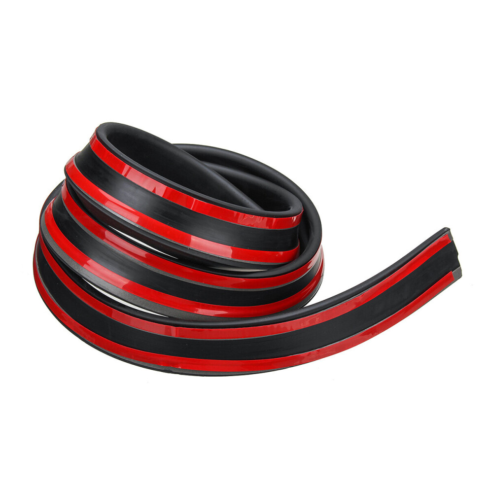 4.9Ft/1.5M Universal Auto Car Rear Roof Trunk Spoiler Wing Lip Sticker Kit Black 6932095691204