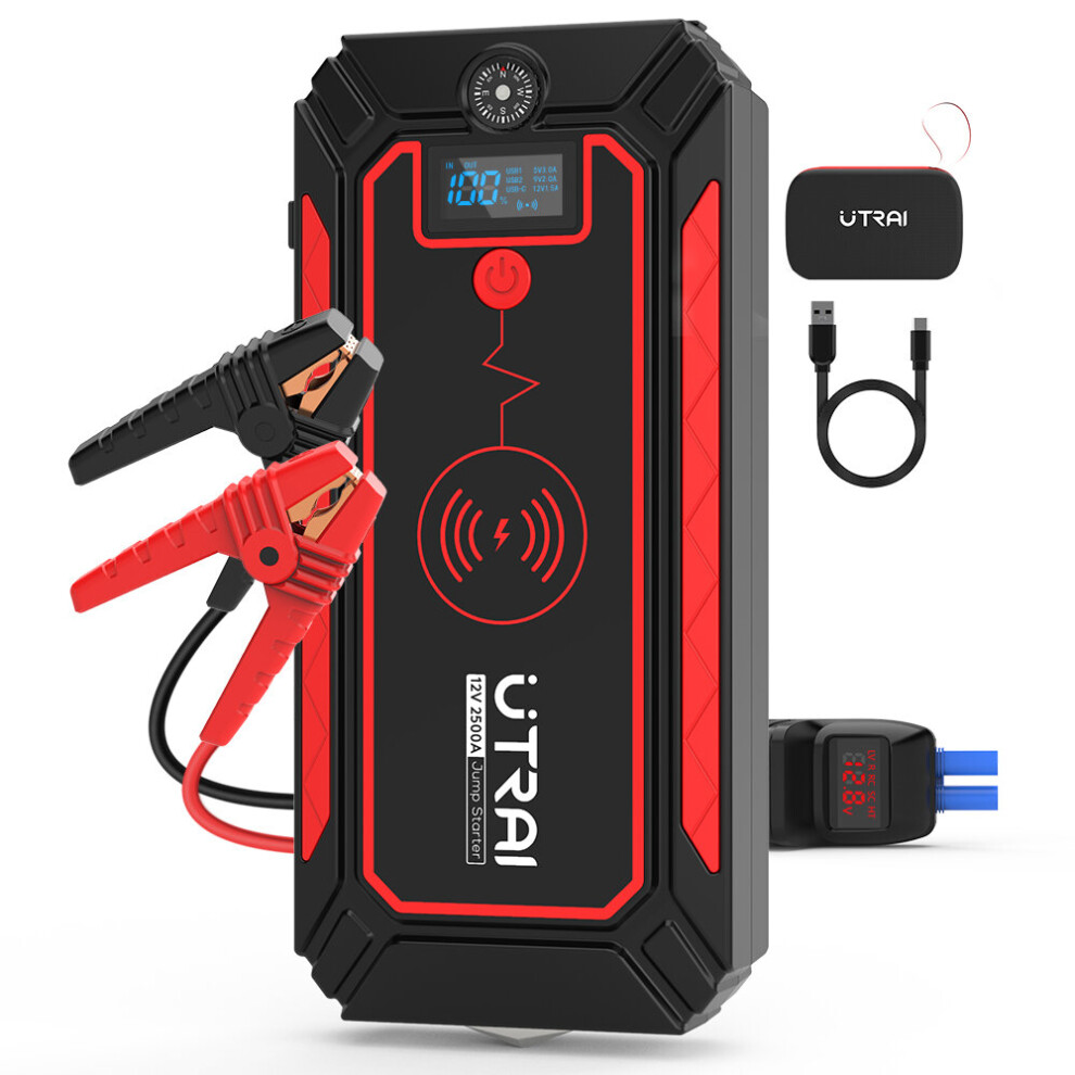 UTRAI Jstar4 2500A 24000mAh Portable Car Jump Starter Powerbank Emergency Battery Booster with LED Flashlight USB Port