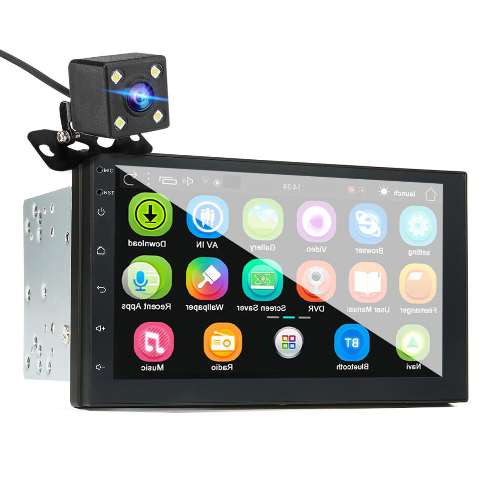 Imars 7 Inch 2 Din Android 8.0 Car Stereo Radio Mp5 Player 2.5D Screen Gps Wifi Bluetooth Fm With Backup Camera 6900746934352