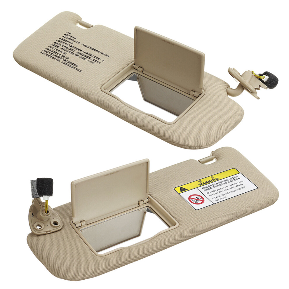 Car Sun Visor Auto Parts Sunshade With Cosmetic Mirror Beige 7407047343184