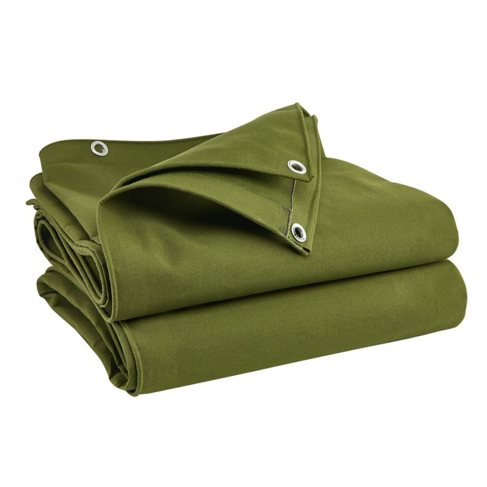 Car Army Green Heavy Duty Cover Canvas Tarp Tarpaulin Sun Rain Waterproof Dustproof Cover For Truck Boat Store Roofing Sheets 6900040969333