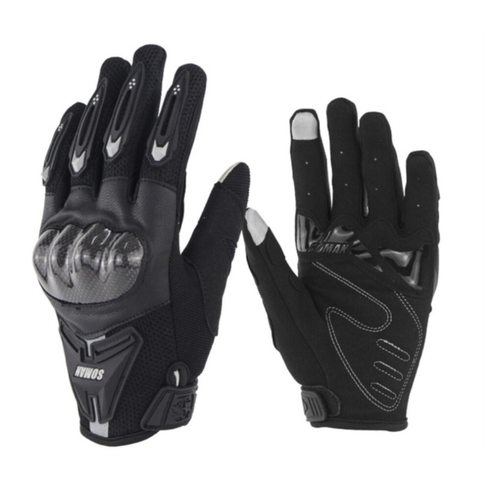 Soman Mg19 Motorcycle Touch Screen Gloves Carbon Fiber Riding Men Women Protective Gears 6900080395925