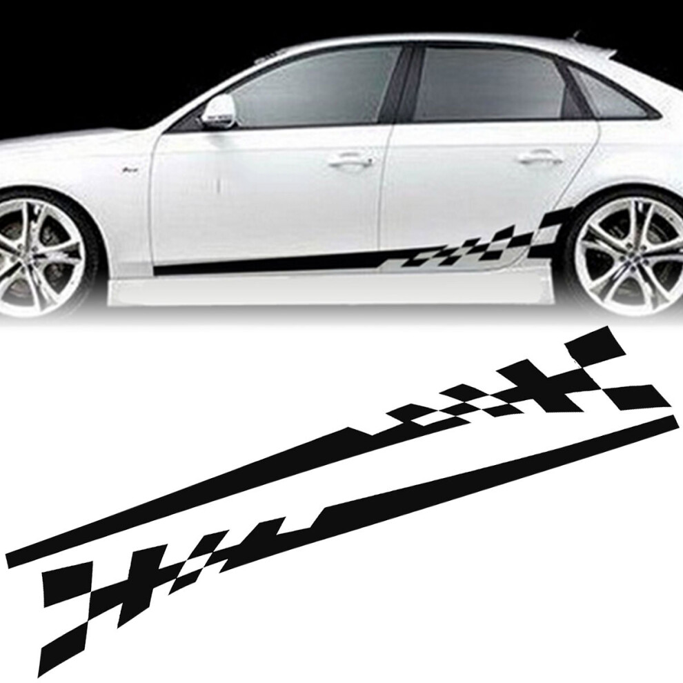 2X Car Vehicle Body Stripe Side Stickers Racing Race Skirt Vinyl Decal Diy Decor 312256167872