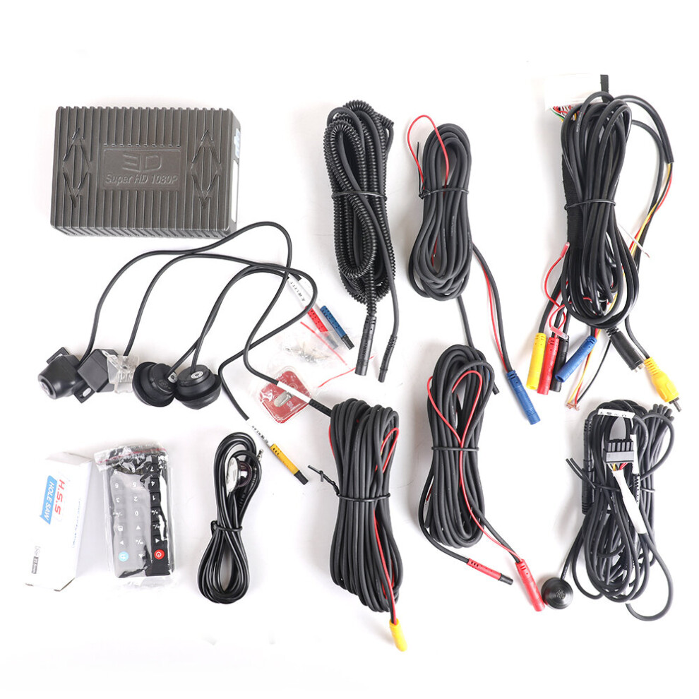 Matte Night Vision 3D 1080P 360 Degree Bird View System 4 Camera Panoramic Car Dvr Recording Parking 3796736951750