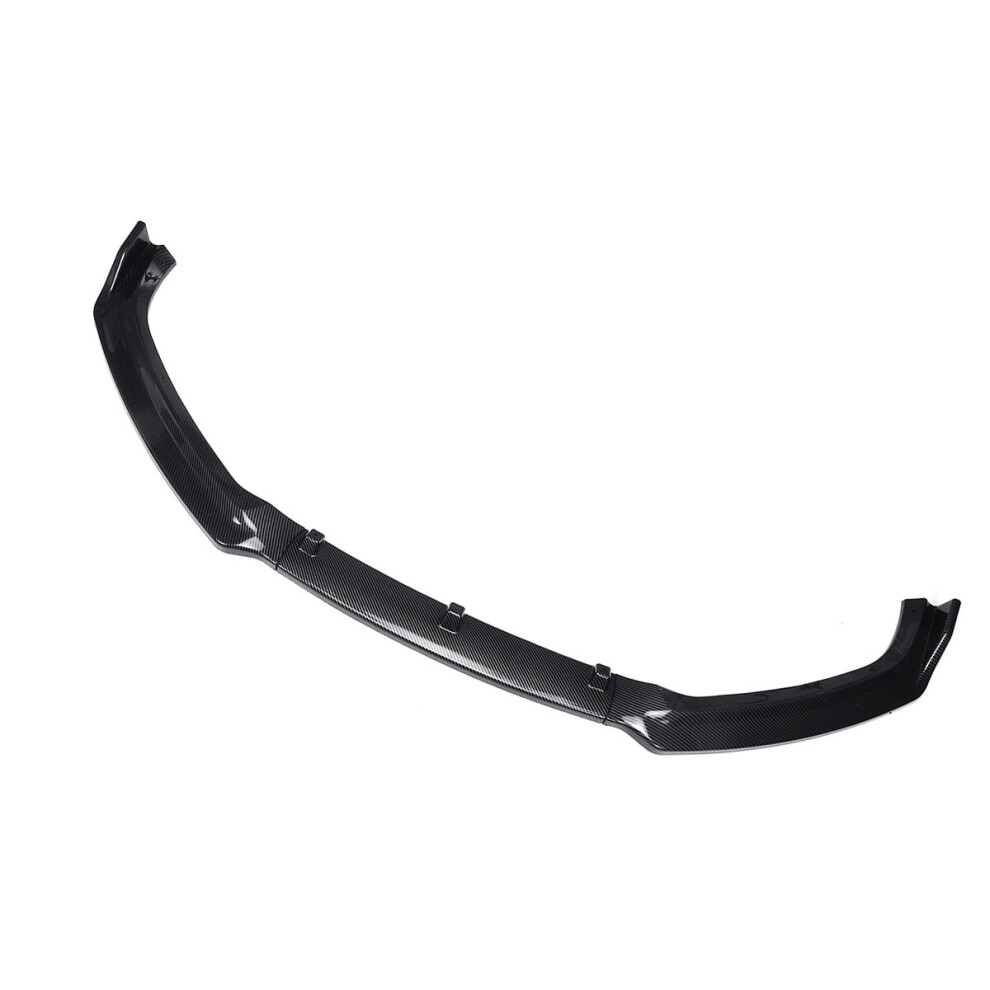 Carbon Fiber Look Front Bumper Lip Spoiler Cover Trim 3Pcs For Audi A4 B9 Sedan 2017-2018 3337128801552