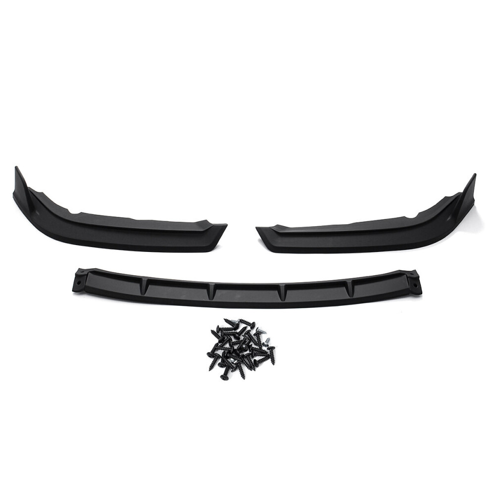 Front Bumper Cover Lip Spoiler Splitter Matte For Honda Civic 2019-2020 Black 716302865468