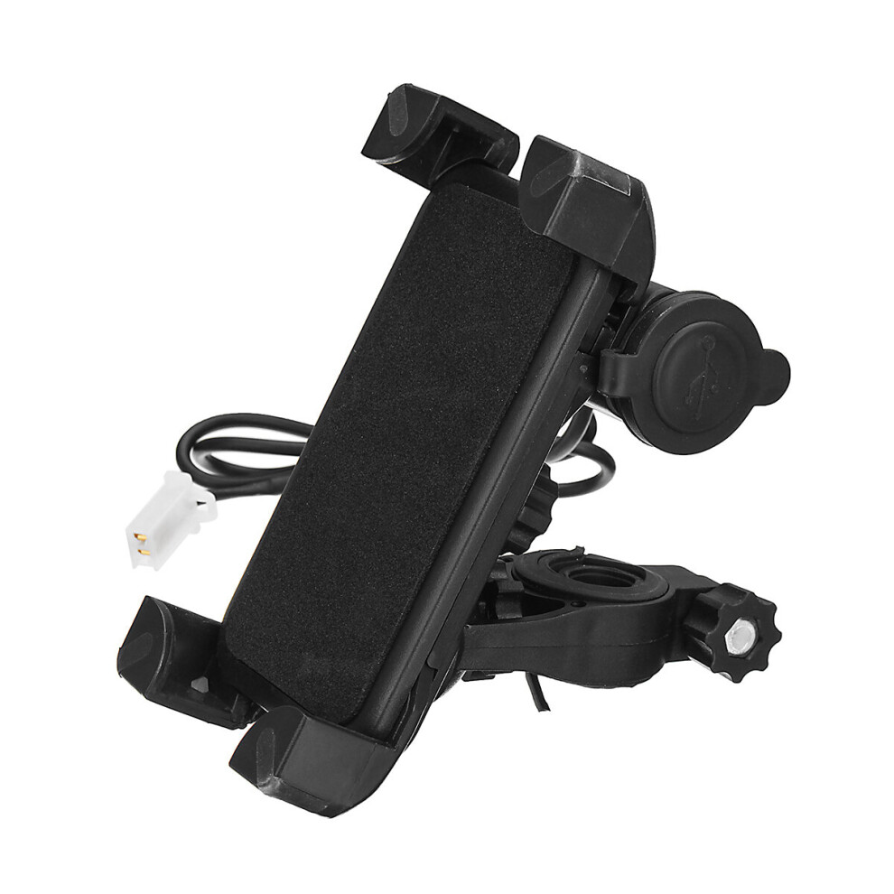 3.5-6.0Inch Motorcycle Waterproof Handlebar Phone Holder Bracket Gps Usb Charger 631661896062