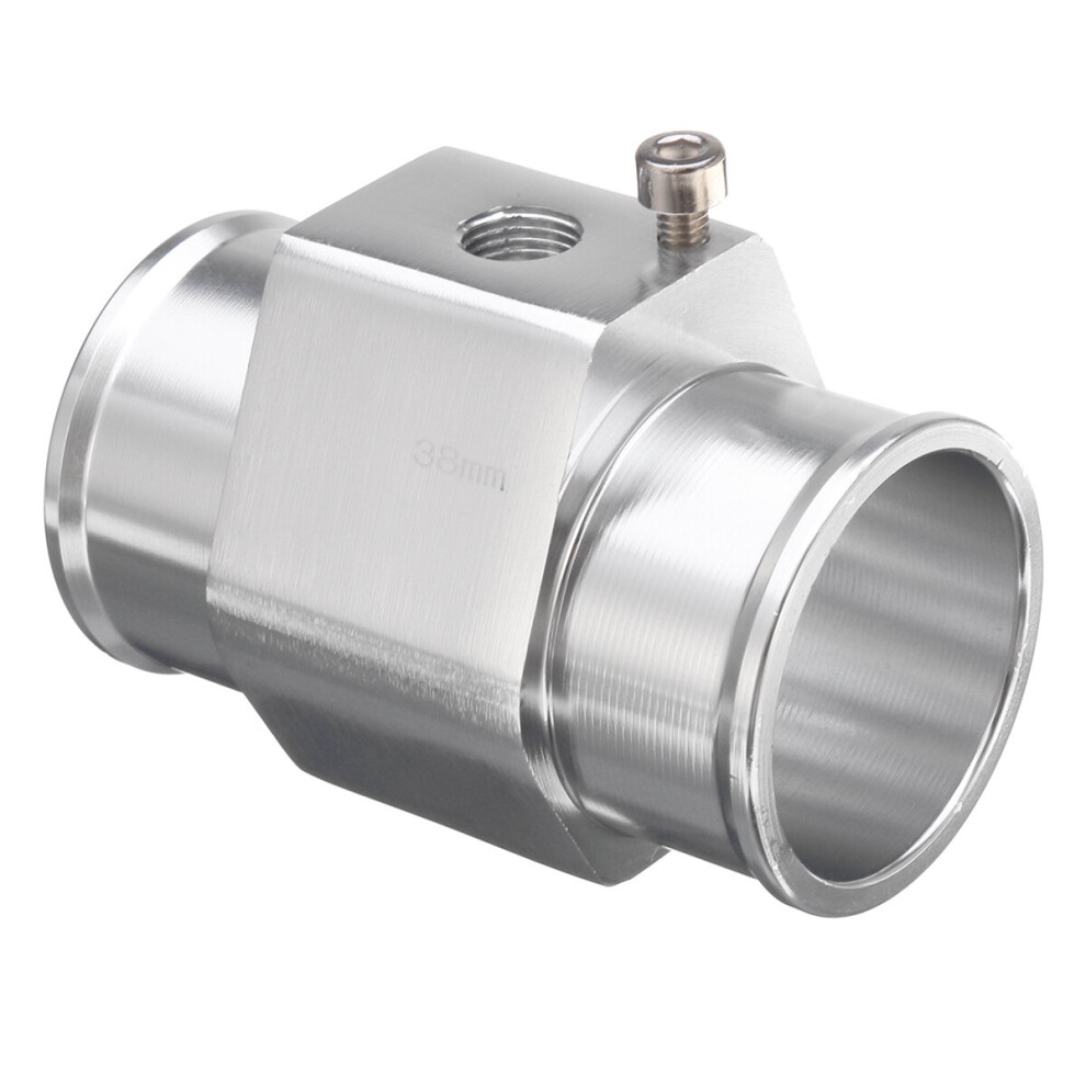 Aluminum Water Temperature Temp Sensor Gauge Joint Pipe Radiator Hose Adapter Silver 190268253406