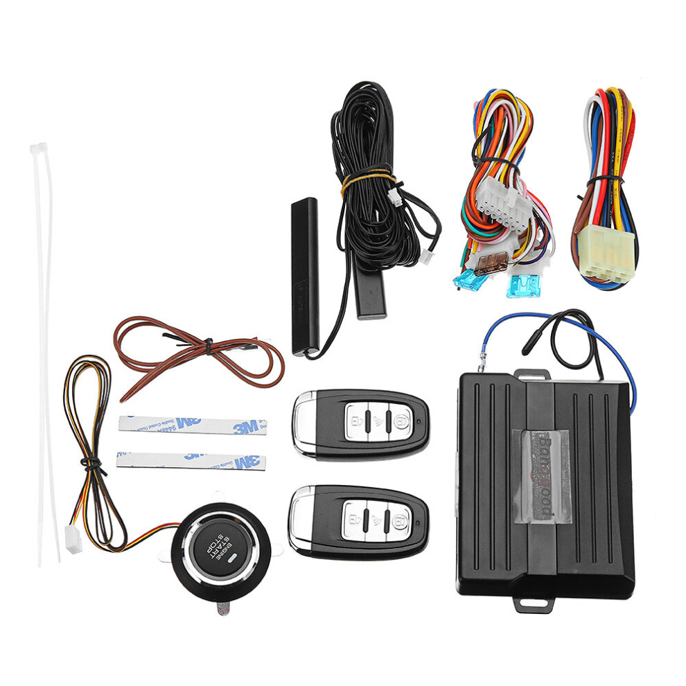 Universal Car Pke Passive Keyless Entry Alarm System Anti-Theft Device With Remote Control Engine Push Start Button 791351156460
