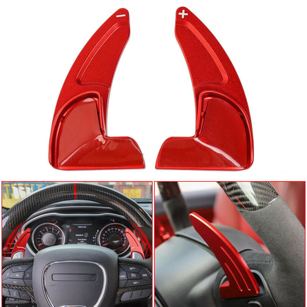 Steering Wheel Shift Paddle Extended Shifter Trim Aluminum For Dodge Challenger 2015+ 5905920821498