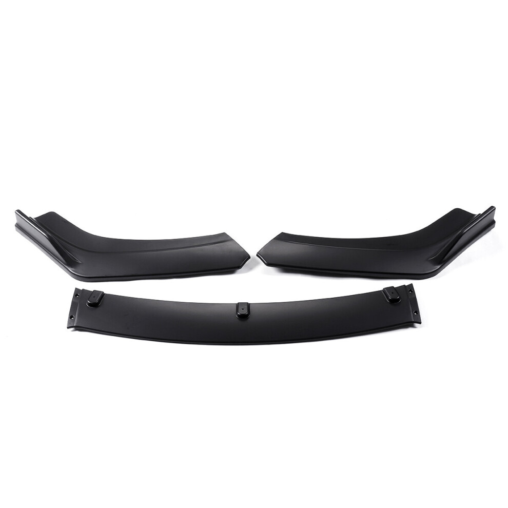 3Pcs Front Bumper Lip Spoiler Chin Splitter Matte For Honda Civic Sedan 4 Door 2016-2018 Black 6906136739392