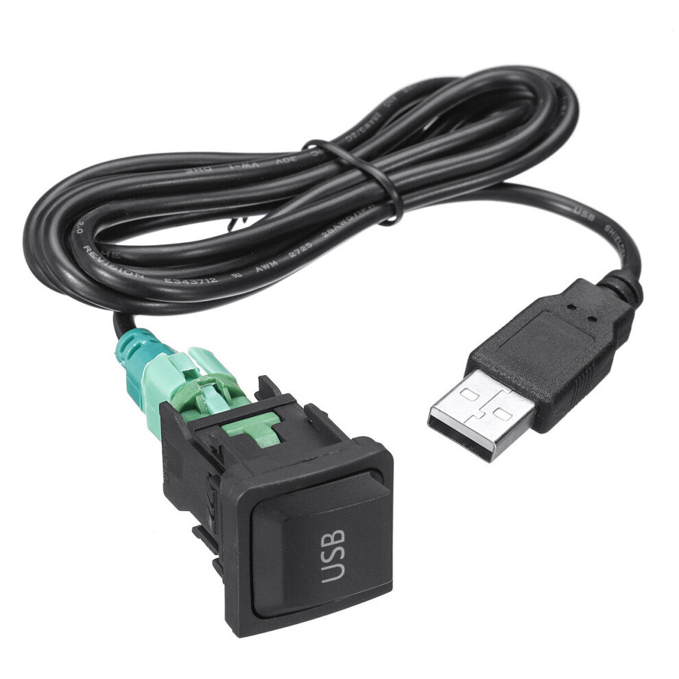 USB Switch Button Adapter Cable Socket For VW Volkswagen CD Player Radio