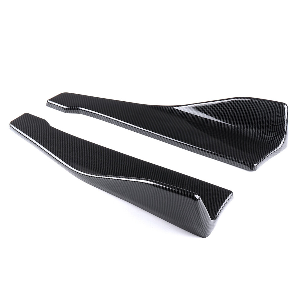 2Pcs 48Cm Carbon Fiber Universal Anti-Scratch Car Rear Bumper Lip Wrap Angle Splitters Mudguards 6906136899508