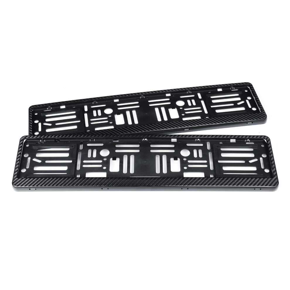 Real Carbon Fibre Euro License Number Plate Surround Holder Frame German 6906140615200