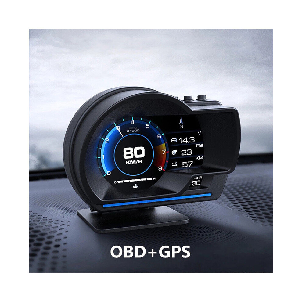 Smart Car Obd2 Gps Gauge Hud Head-Up Digital Display Speedometer Turbo Rpm Alarm 9305022219265