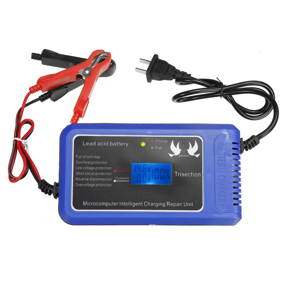 Dc12v Portable Smart Car Lcd Lead Acid Battery Maintainer Charger For Motorcycle 9037707953651