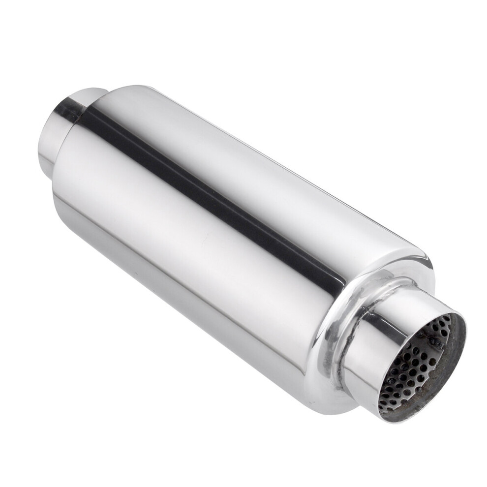 Universal Exhaust Muffler Resonator 304 Stainless Steel 2.5 Inch Inelt 2.5 Inch Outlet 1111525124849