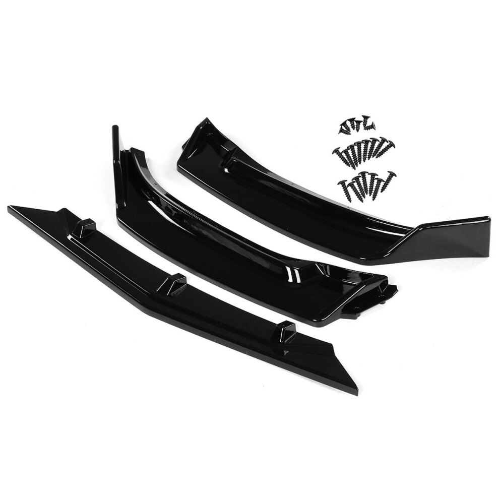 3Pcs For 2014-2018 Mazda 3 Axela Painted Front Bumper Body Kit Spoiler Lip Black 6906142322717
