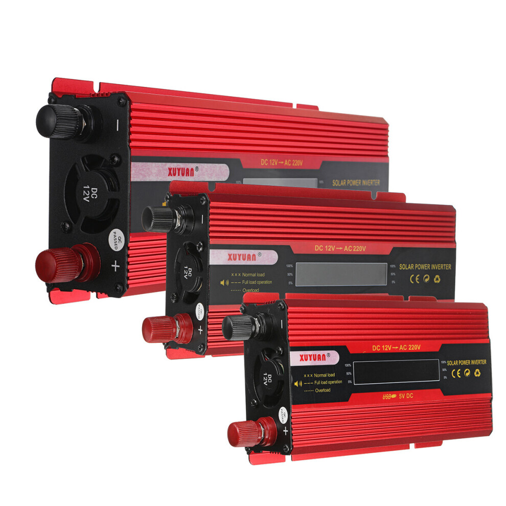 1500W/2500W/3500W Peak Solar Power Inverter Dc12v To Ac220v Modified Sine Wave Converter With Lcd Screen For Car Home Red 6900059177767
