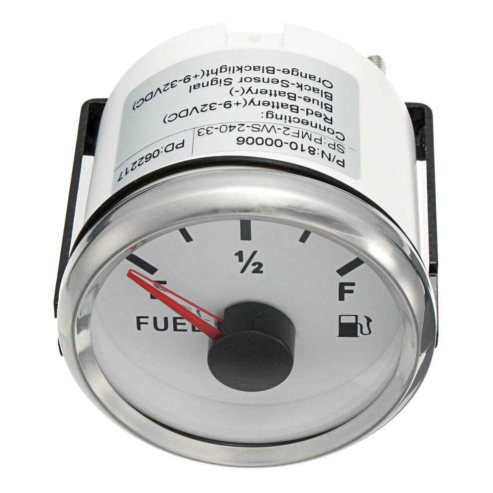 52Mm Vehicle Marine Fuel Level Gauge Boat Oil Tank Level Indicator 240-33 Ohms 9305022213669