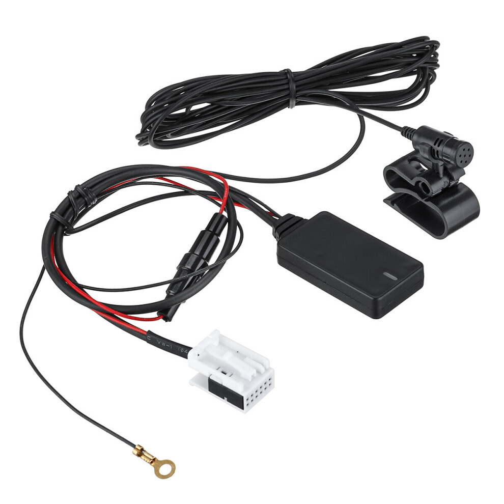 12Pin Car Hand-Free Wireless Radio Bluetooth Aux Dongle Mic Cable For Vw Skoda Rcd 210 310 510 Rns 310 315 510 810 Black 6906140408079