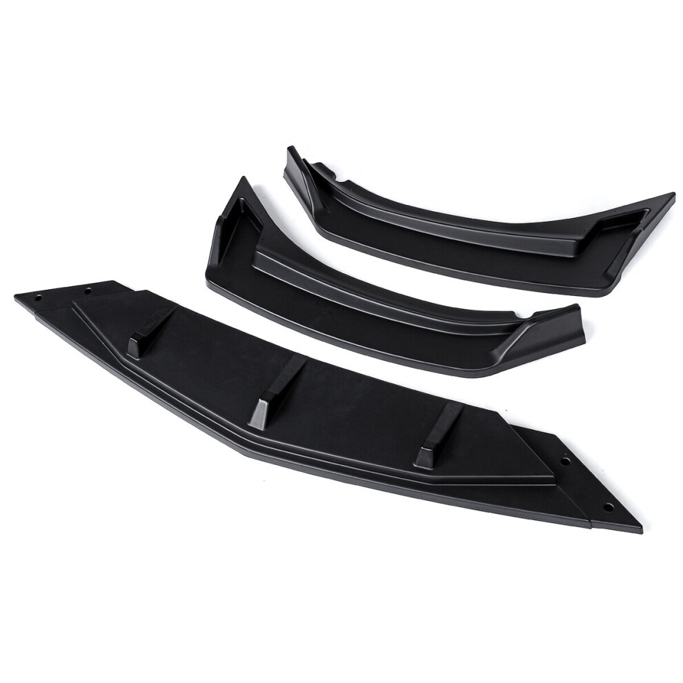 3Pcs Matte Car Front Bumper Splitter Lip Diffuser Body Kit Spoiler Guard Protection For Vw For Jetta Mk7 2019-2021 Black 710859645382