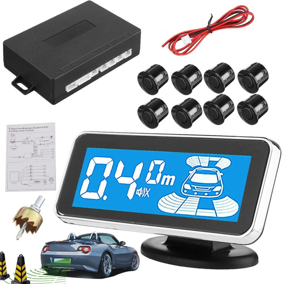 12V 4 Lcd Car Parking Sensor Assistant System Monitor Detector With 4/6/8 Radar Sound Alert System 6900082623750