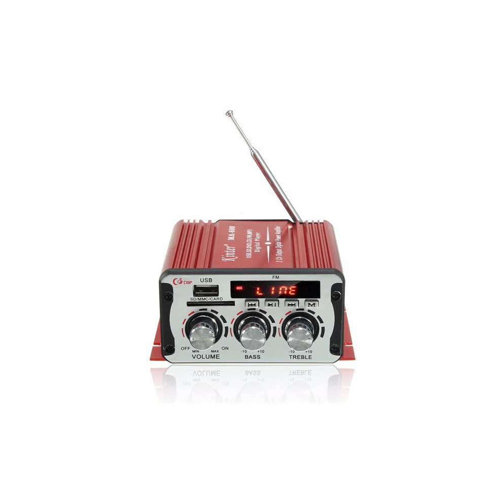 Kinter Ma600 2Ch Hi-Fi Stereo Amplifier Booster Dvd Mp3 Usb Sd Aux Car Motorcycle Amp 755396418907
