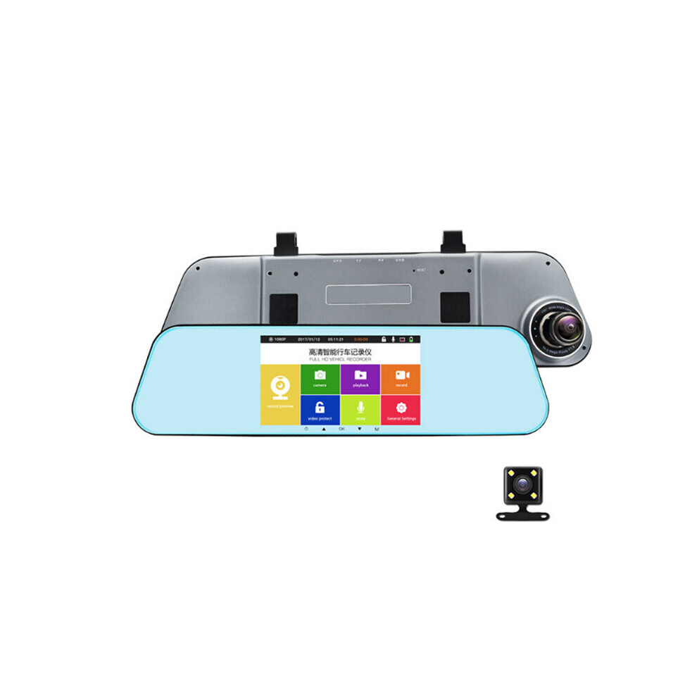 T29 Dual Dash Cam Rearview Mirror Backup Camera 1080P Car Dvr Parking Adas Night Vision 602773377114