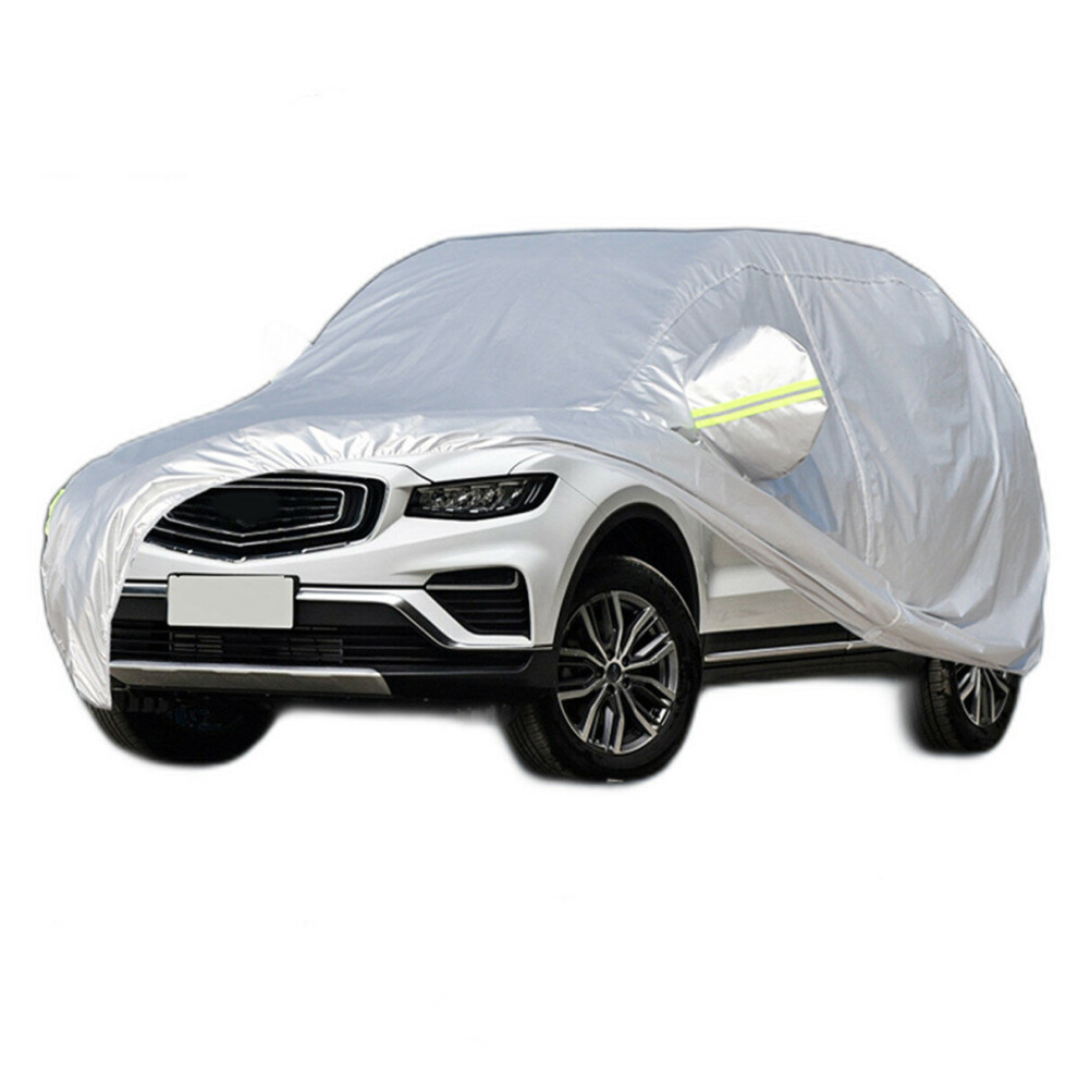190T Full Car Cover Waterproof Dust-Proof Uv Resistant W/ Side Zipper For Cars 6901864544614