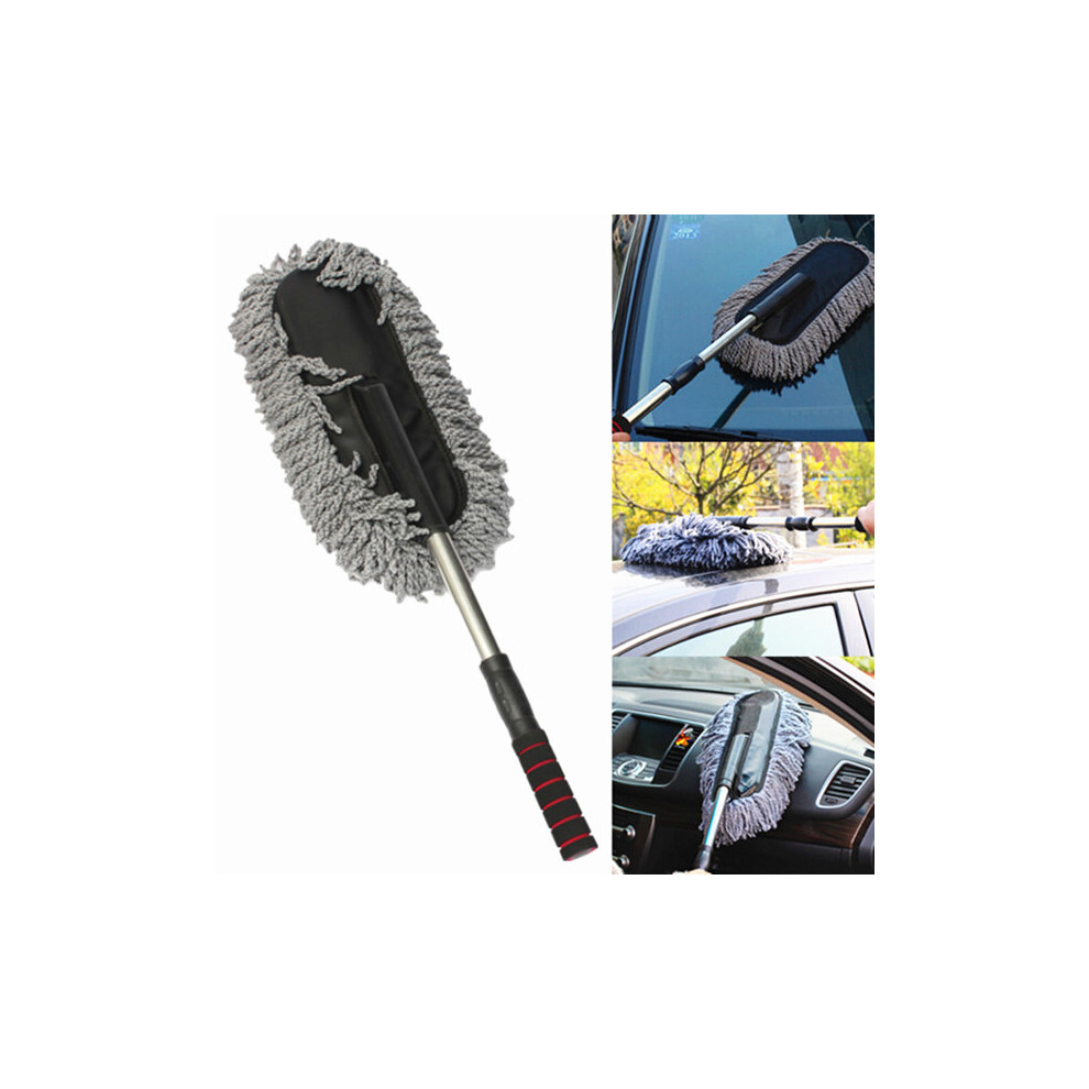 Car Wash Cleaning Brush Duster Dust Wax Mop Microfiber Telescoping Dusting Tool 757290107888
