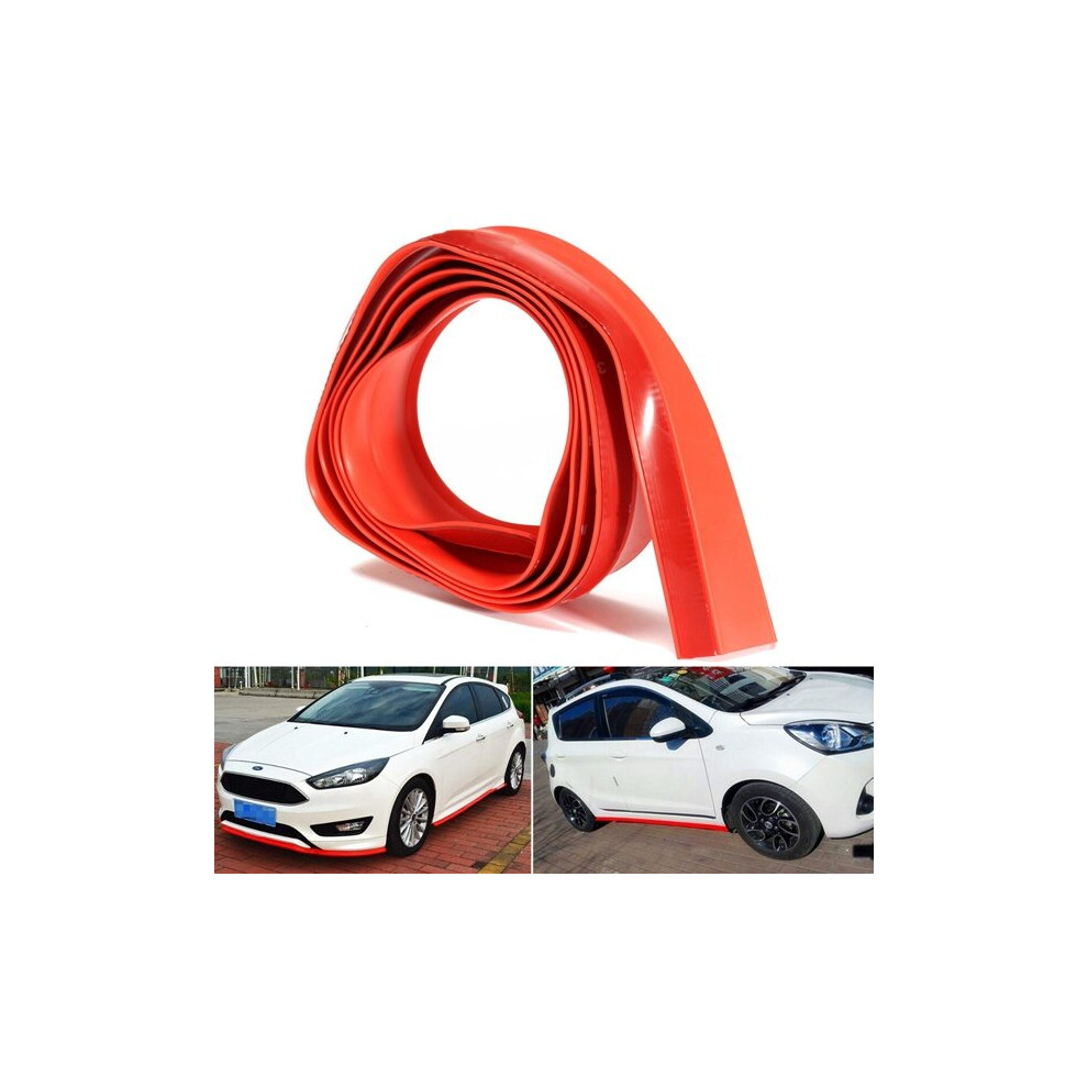 2.5M X4.5cm Car Front Lip Bumper Strip Spoiler Skirt Rubber Protector 601382617147