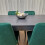 Dining Table Set In Dark Grey With 4 Green Velvet Chairs 5