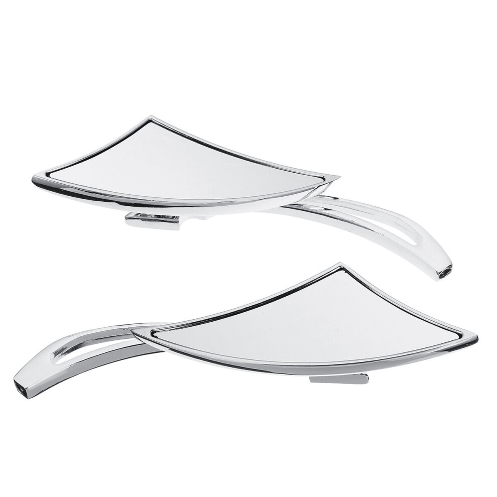 Chrome Motorcycle Rearview Mirrors Chopper Bobber Spear Blade Custom For Harley 799441739265