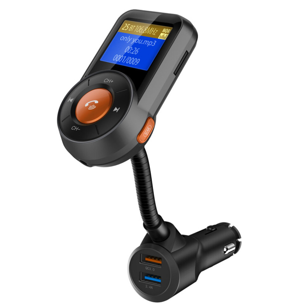 Bt76 Color Screen Bluetooth Mp3 Car Fm Transmitter Car Bluetooth Qc3.0 Fast Charge Handsfree 6413063489165