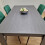 Dining Table Set In Dark Grey With 4 Green Velvet Chairs 13
