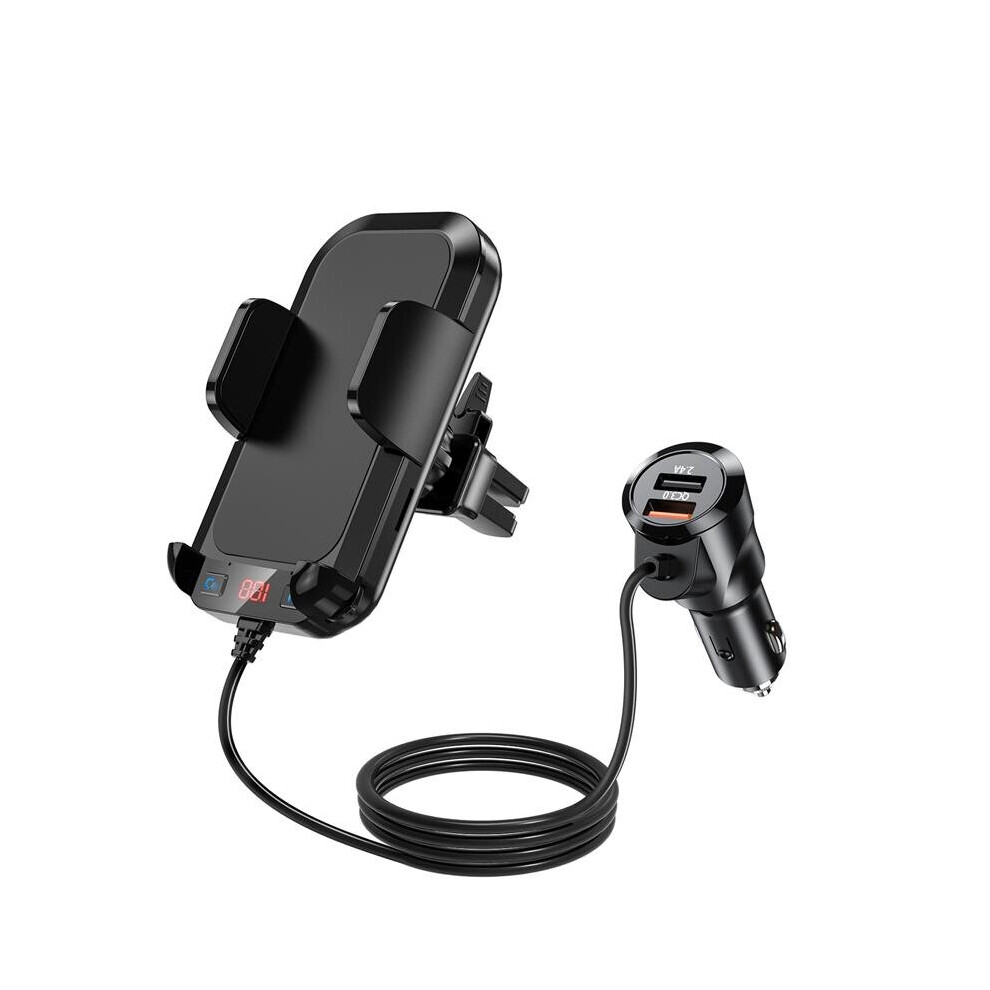 Car Charger Mp3 Player Bluetooth Receiver Fm Transmitter Hands-Free Mobile Phone Holder 712383627537