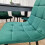 Dining Table Set In Dark Grey With 4 Green Velvet Chairs 16