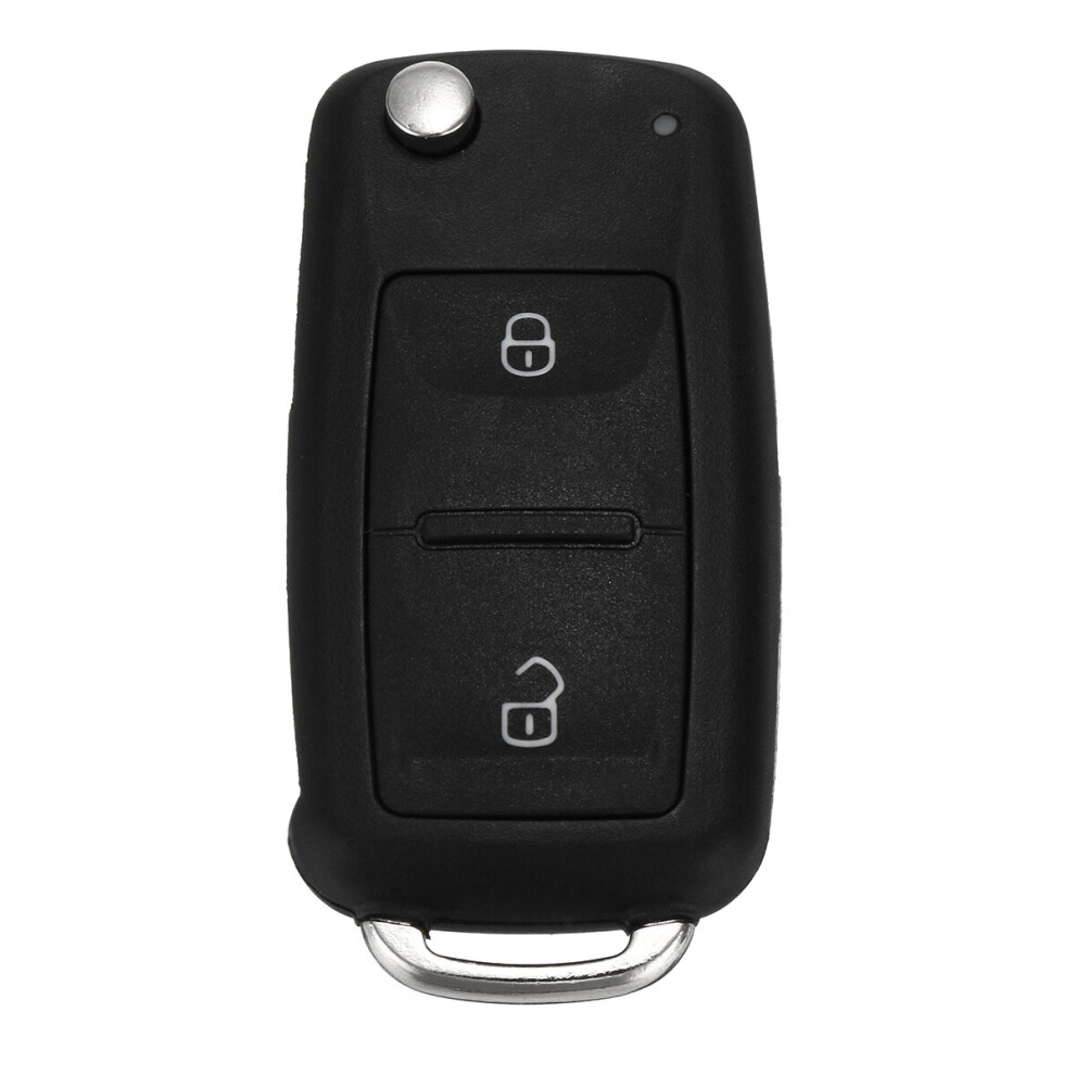 2 Button Remote Key Fob Case With Battery For Vw Transporter T5 Polo Golf Polo Black 785883474055